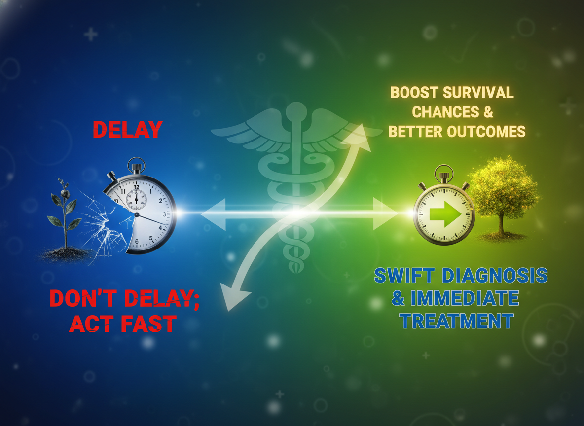 Swift diagnosis and immediate treatment significantly boost survival chances. Don't delay; act fast for better outcomes.